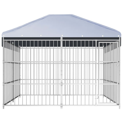 Hundgård för utomhusbruk med tak 300x300x200 cm