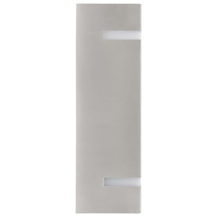 Utomhusvägglampa 2 st 35 W silver rektangulär