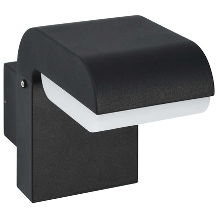 Utomhusvägglampa LED 9 W svart oval