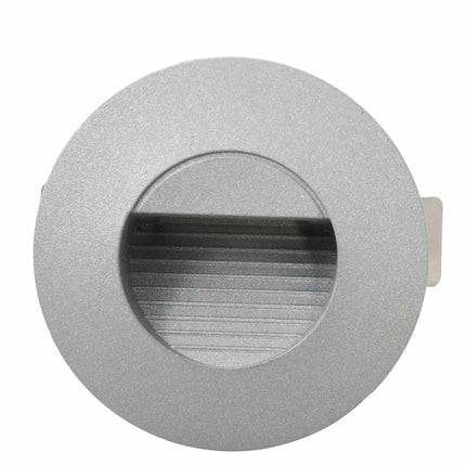Utomhusvägglampa LED 6 st 2 W silver rund