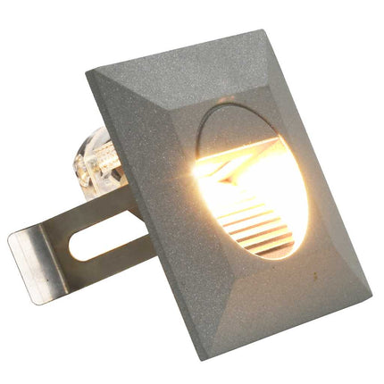 Utomhusvägglampa LED 6 st 2 W silver fyrkantig