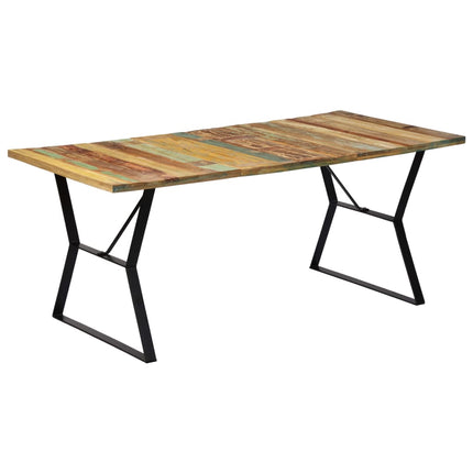 Matbord 180x90x76 cm massivt återvunnet trä