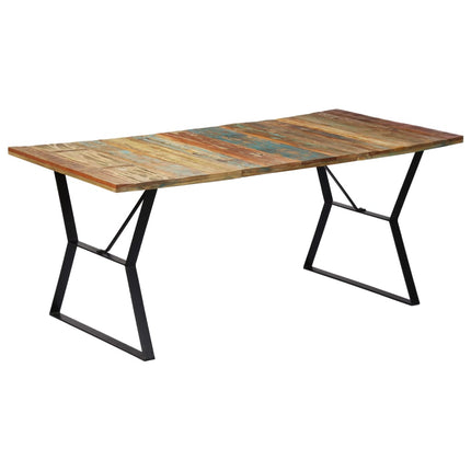 Matbord 180x90x76 cm massivt återvunnet trä