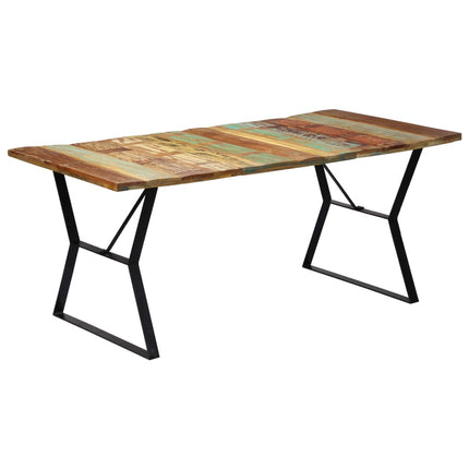 Matbord 180x90x76 cm massivt återvunnet trä