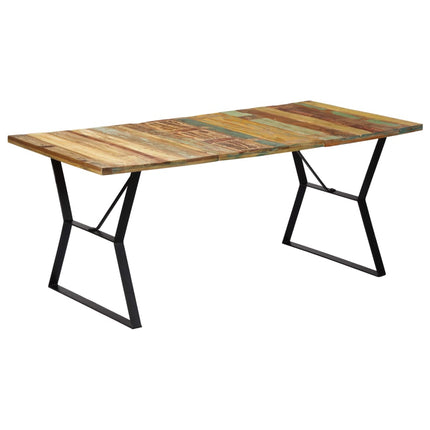 Matbord 180x90x76 cm massivt återvunnet trä