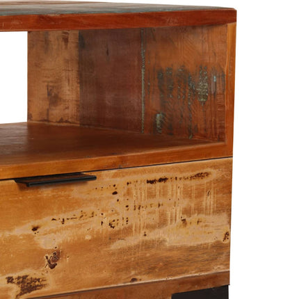 TV-bänk 118x35x45 cm massivt återvunnet trä