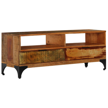TV-bänk 118x35x45 cm massivt återvunnet trä