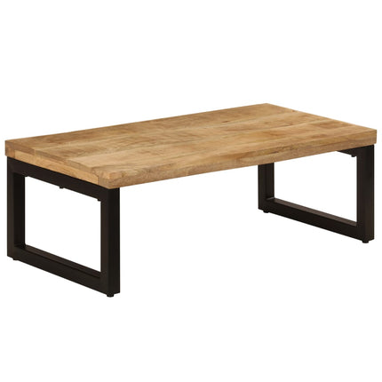 Soffbord 100x50x35 cm massivt mangoträ och stål