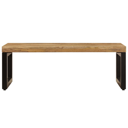 Soffbord 100x50x35 cm massivt mangoträ och stål