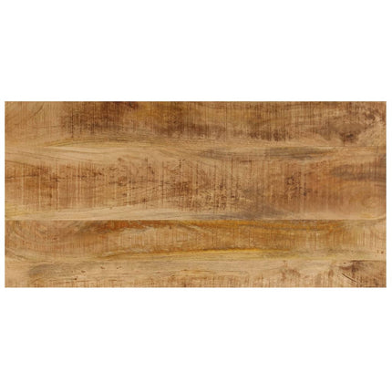 Soffbord 100x50x35 cm massivt mangoträ och stål