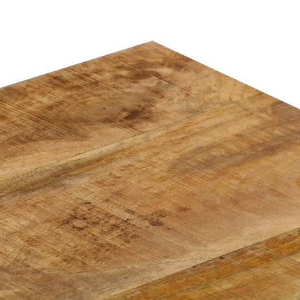 Soffbord 100x50x35 cm massivt mangoträ och stål