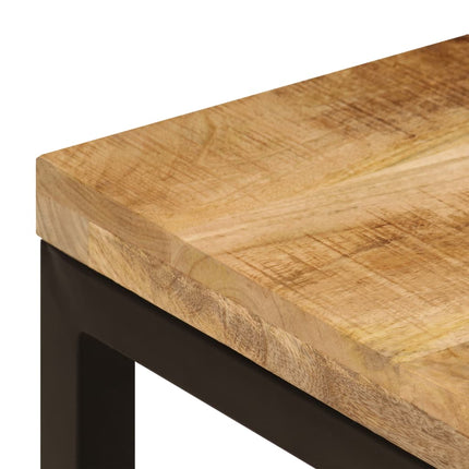 Soffbord 100x50x35 cm massivt mangoträ och stål
