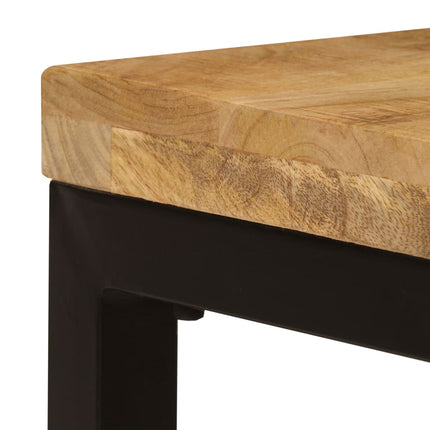 Soffbord 100x50x35 cm massivt mangoträ och stål