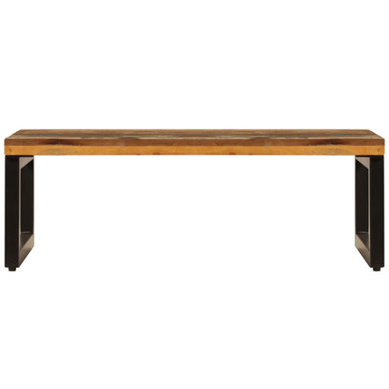 Soffbord 100x50x35 cm massivt återvunnet trä och stål