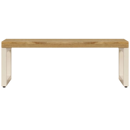 Soffbord 100x50x35 cm massivt mangoträ och stål