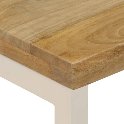 Soffbord 100x50x35 cm massivt mangoträ och stål