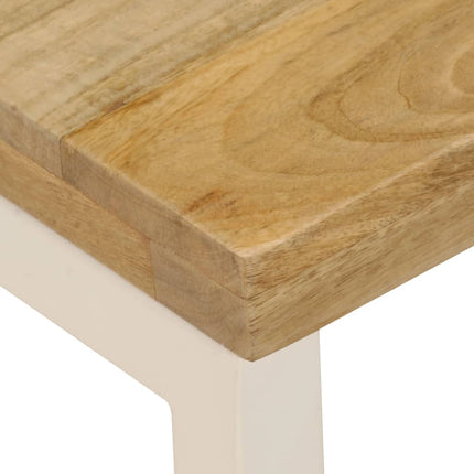 Soffbord 100x50x35 cm massivt mangoträ och stål