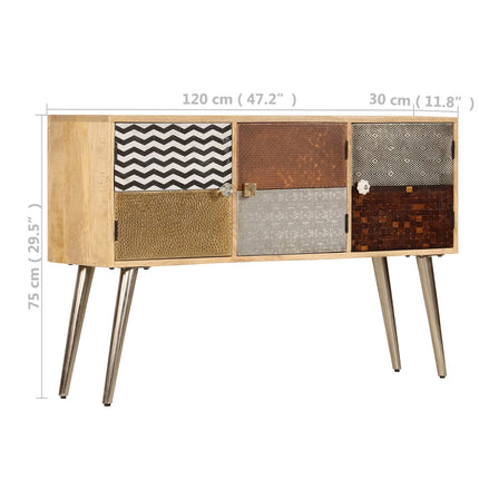 Skänk 120x30x75 cm massivt mangoträ