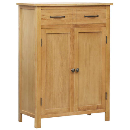 Skoskåp 76x37x105 cm massivt ekträ