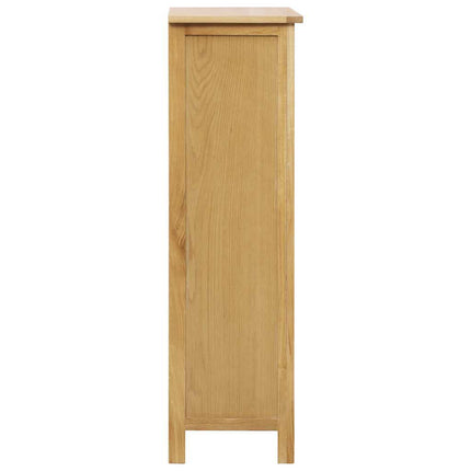 Skoskåp 76x37x105 cm massivt ekträ