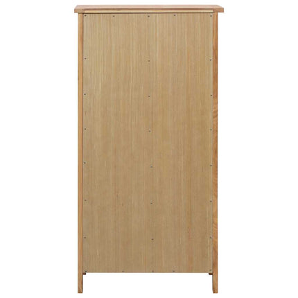 Skoskåp 76x37x105 cm massivt ekträ
