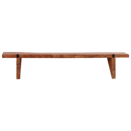 Vägghyllor 2 st 90x20x18 cm massivt akaciaträ