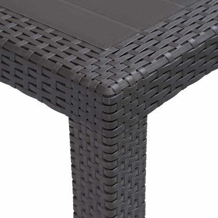 Trädgårdsbord 220x90x72 cm konstrotting brun