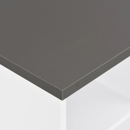 Barbord vit och antracit 60x60x110 cm