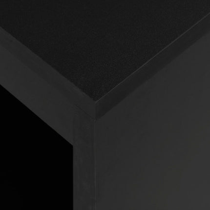 Barbord med hylla svart 110x50x103 cm