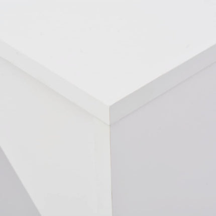 Barbord med flyttbar hylla vit 138x39x110 cm