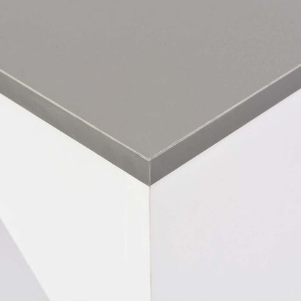 Barbord med flyttbar hylla vit 138x39x110 cm