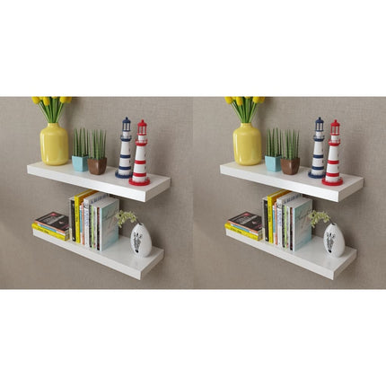 Vägghyllor 4 st 60 cm vit
