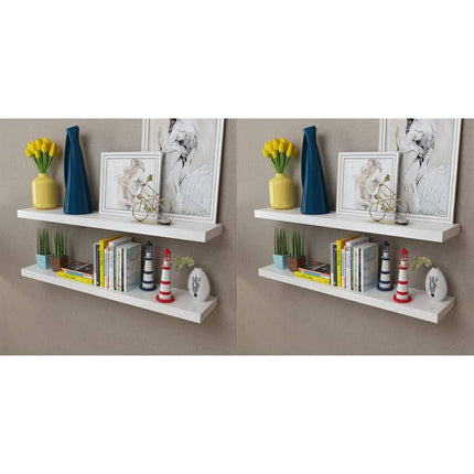 Vägghyllor 4 st 100 cm vit