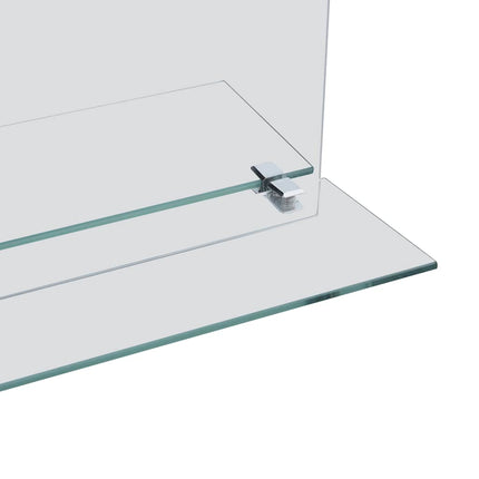 Väggspegel med hylla 20x40 cm härdat glas
