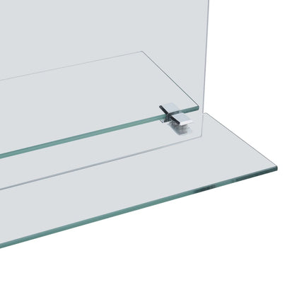 Väggspegel med hylla 50x70 cm härdat glas