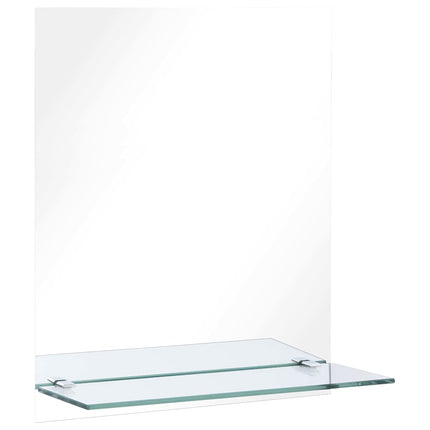 Väggspegel med hylla 20x40 cm härdat glas