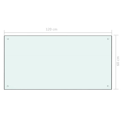 Stänkskydd mjölkfärgad 120x60 cm härdat glas