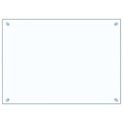 Stänkskydd transparent 70x50 cm härdat glas