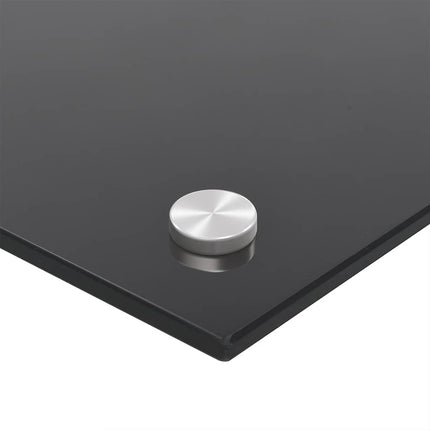Stänkskydd svart 80x60 cm härdat glas