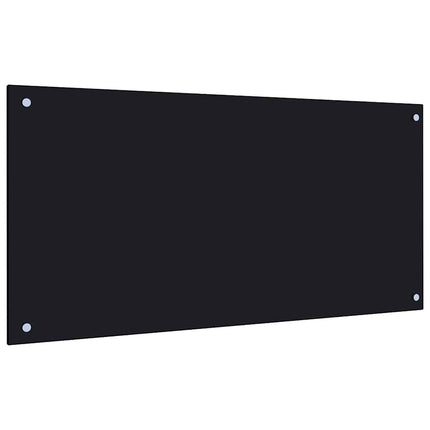 Stänkskydd svart 100x50 cm härdat glas