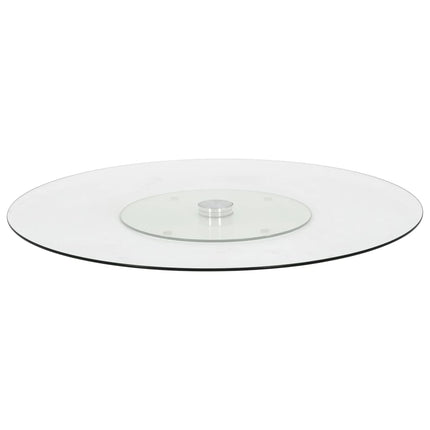 Snurrbar serveringsbricka transparent 60 cm härdat glas