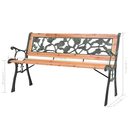 Trädgårdsbänk 122 cm trä