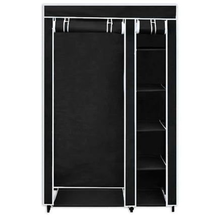 Garderob hopfällbar 110 x 45 x 175 cm svart