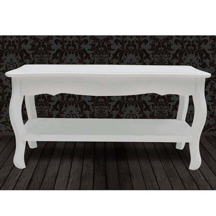 Soffbord med hylla MDF vit