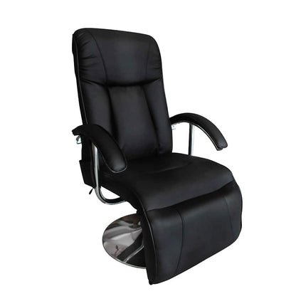 Massagefåtölj svart konstläder