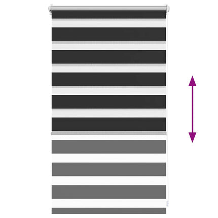 Zebragardin 50,9x100 cm Tygbredd 46,7 cm svart