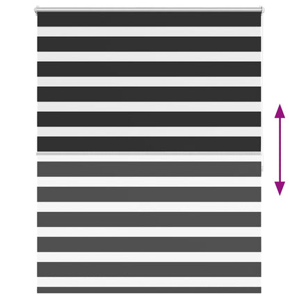 Zebragardin 140,9x175 cm Tygbredd 136,7 cm svart