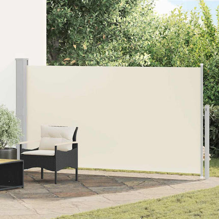 Sidomarkis för uteplats 160 x 300 cm gräddvit