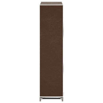Skoskåp brun med överdrag 58x28x106 cm