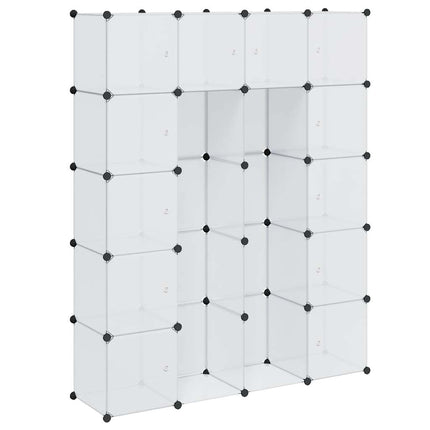 Förvaringsskåp med 14 utrymmen vit 37x146x180,5 cm